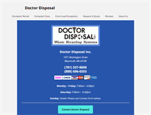 Tablet Screenshot of doctordisposal.com